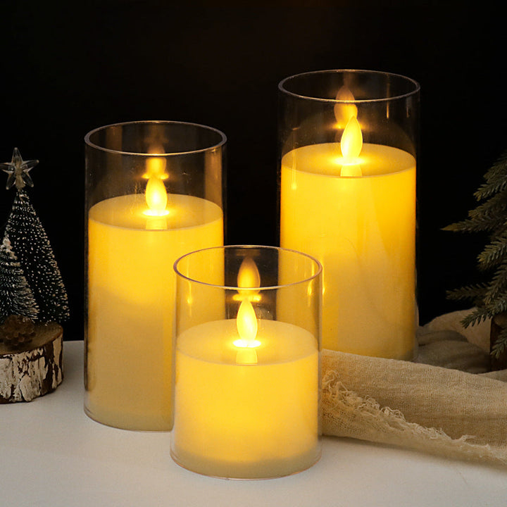 Skanto | Lysestaker LED Lys Fjernkontroll Varm Flammende Lys Uten Flamme