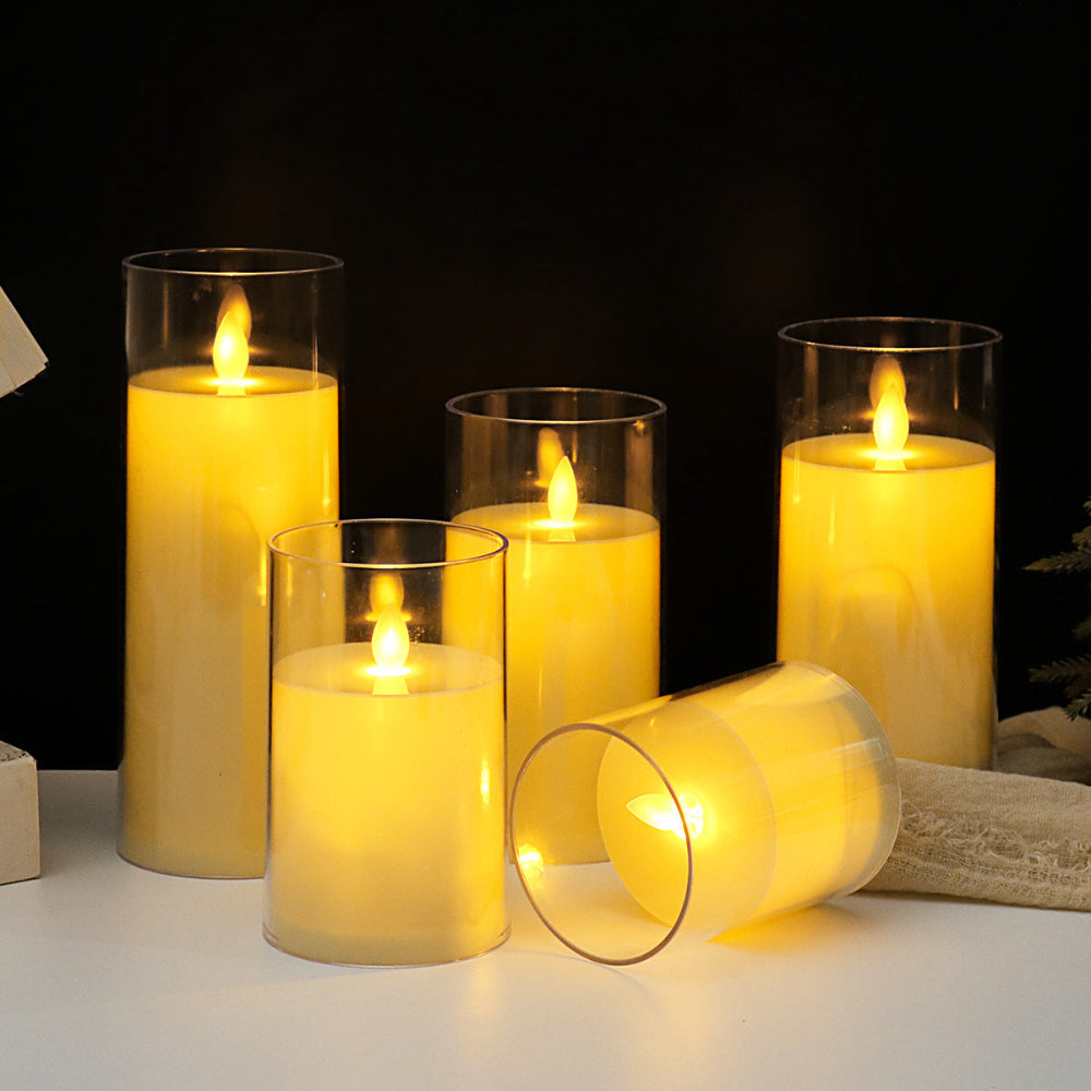 Skanto | Lysestaker LED Lys Fjernkontroll Varm Flammende Lys Uten Flamme