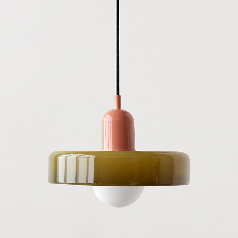 Skanto | Bauhaus Farget Glasspendellampe for Moderne Interiører