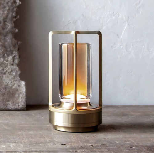 Skanto | Trådløs Lantern Lampe med Krystallskjerm