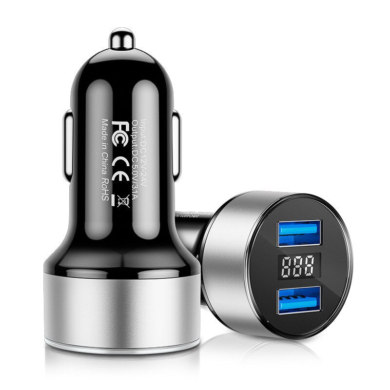 Skanto | Dual USB Bil Lader LED Display