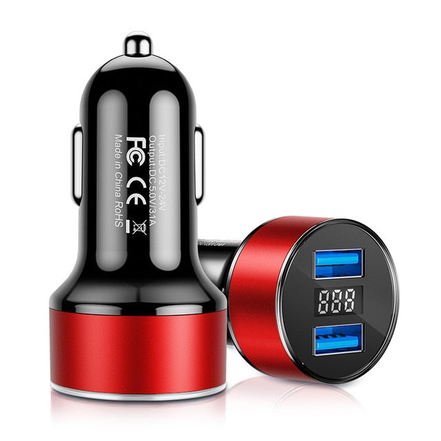 Skanto | Dual USB Bil Lader LED Display