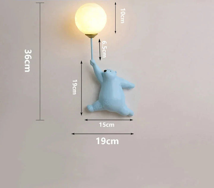 Vegglampe for barnerom | Stilfull tegneserie vegglampe for barnehagen | Skanto