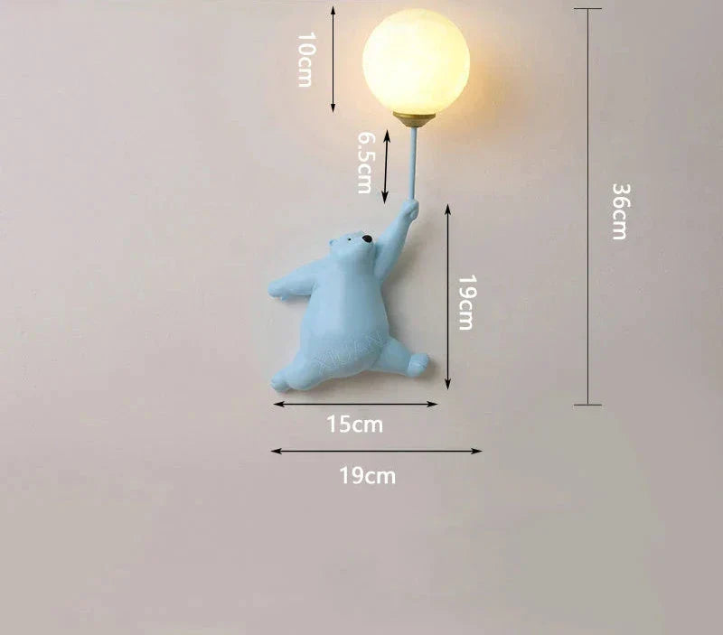 Vegglampe for barnerom | Stilfull tegneserie vegglampe for barnehagen | Skanto