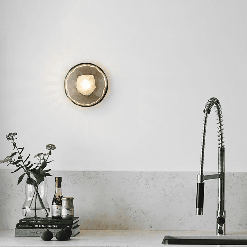 Skanto | Rund Glass Vegglampe i Skandinavisk Design