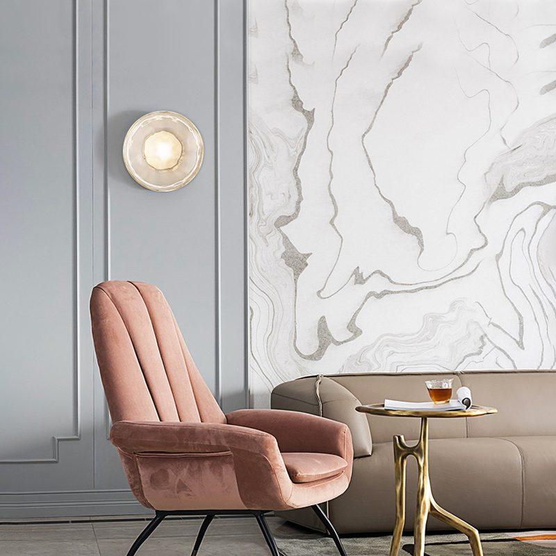 Skanto | Rund Glass Vegglampe i Skandinavisk Design