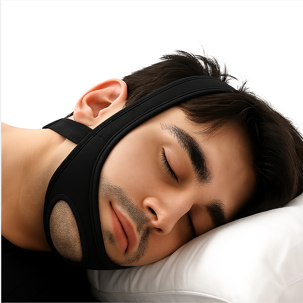 QuietNight | Anti Snoring Chin Strap – Søvnapné Lettelse – Pustende & Justerbar – For Voksne Som Søker Bedre Søvn Skanto