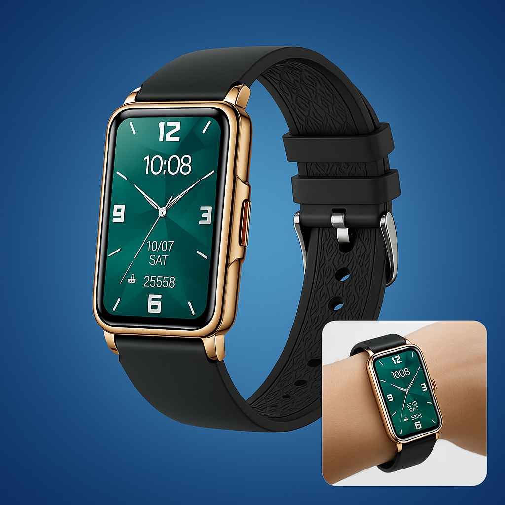 Elegant Smartwatch for everyday use | Helseovervåking - Holdbart design - Sømløs hele dagen tilkobling Skanto