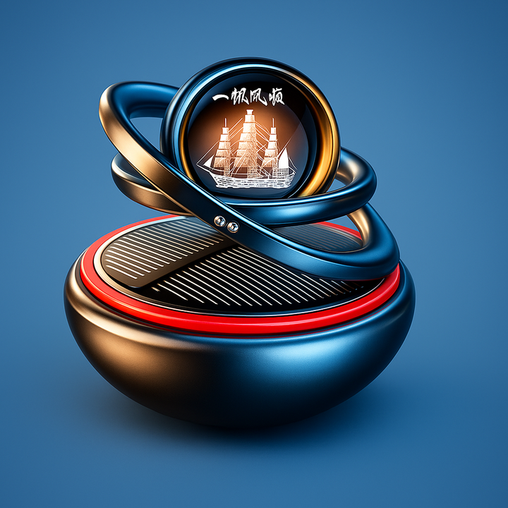 EcoFresh | Solarbil Luftfrisker – Lukt Eliminering – Kontinuerlig Duft – Stilfullt Dashborddesign – Ingen Batterier Nødvendig Skanto