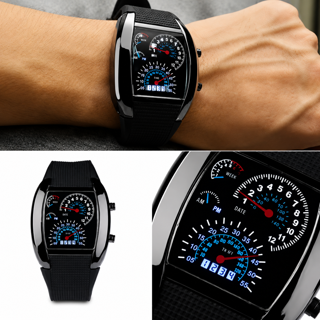 Rennuhr LED Digital Sport Watch with Strap | Skanto