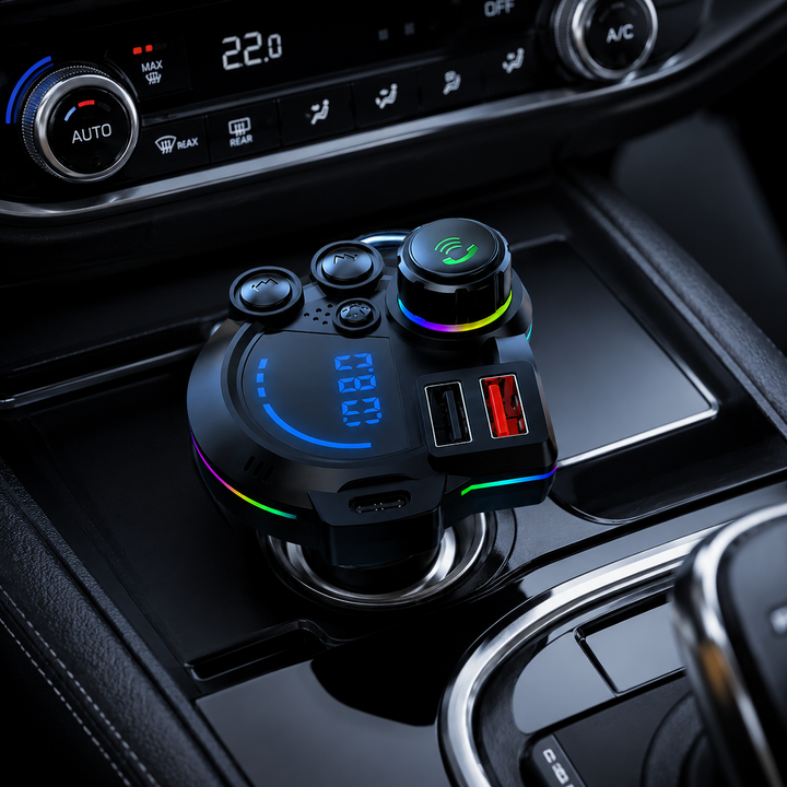 Bil FM-sender Bluetooth 5.3 Dual-USB | Skanto