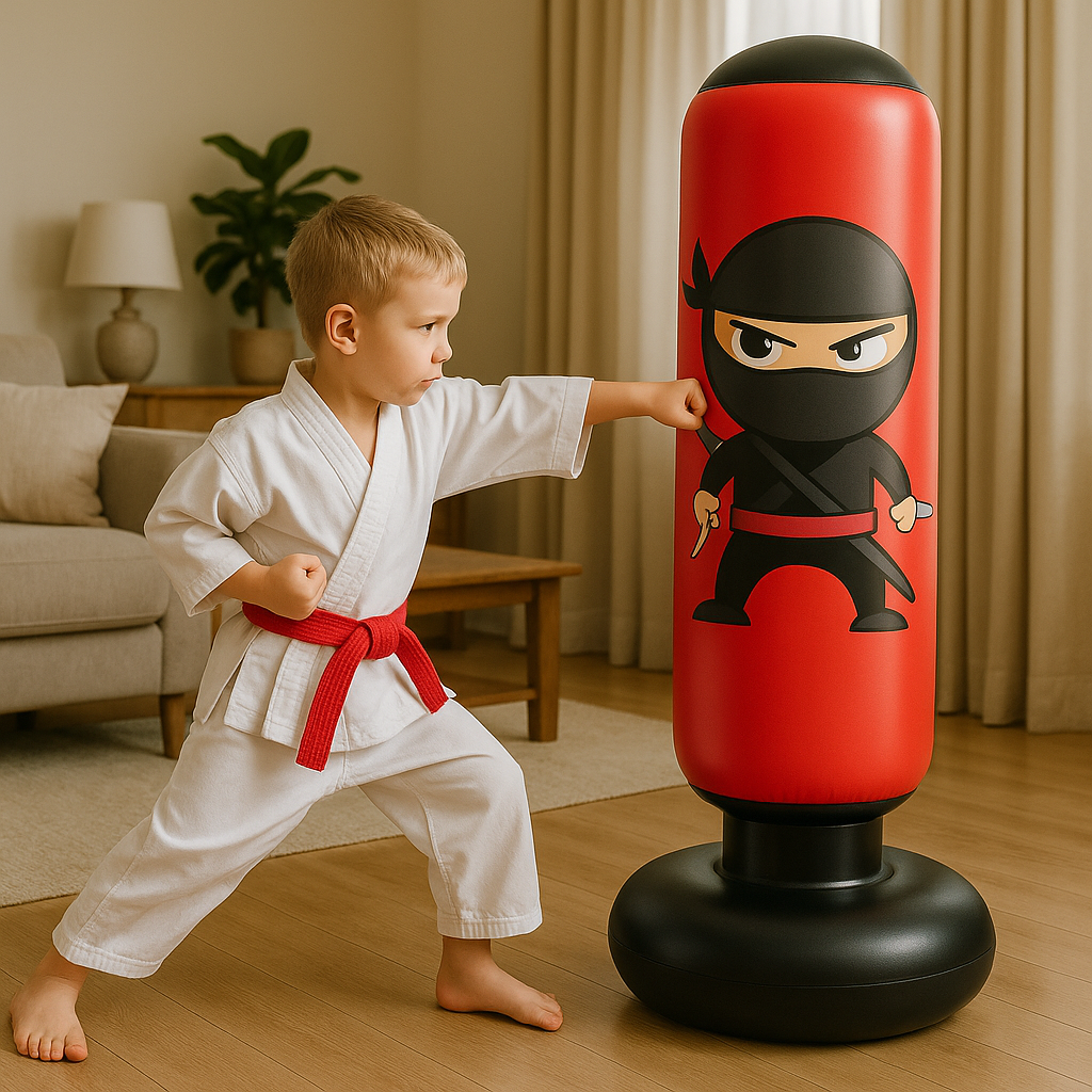 PowerPunch Box Sack – Freistehender, aufblasbarer Box Sack for Kinder fra 2 til 15 år