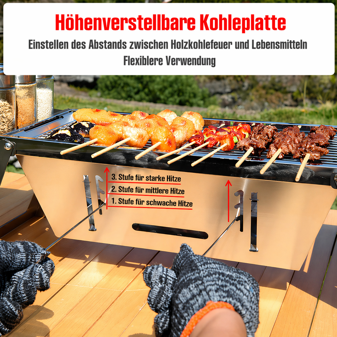 Bærbar kompakt grill for reise | Skanto