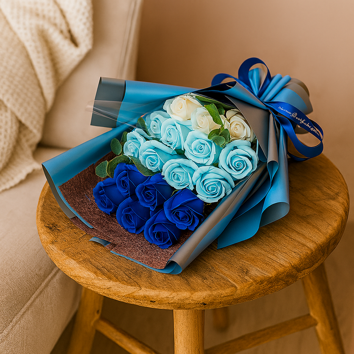 Romantischer Rosenstrauß aus Seife – Geschenk zum Valentinstag