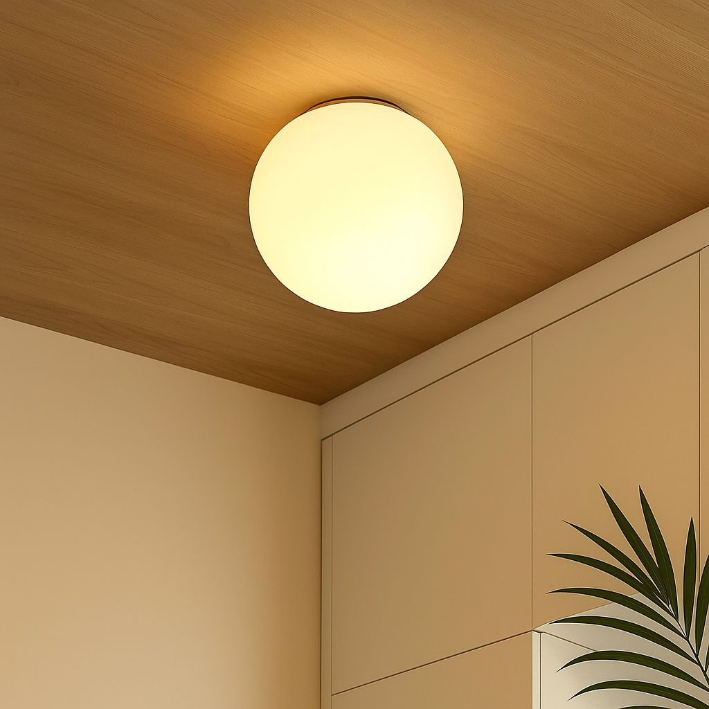LumaGlow – Moderne Vegglampe med Matt Glasskjerm og Elegant Base Skanto