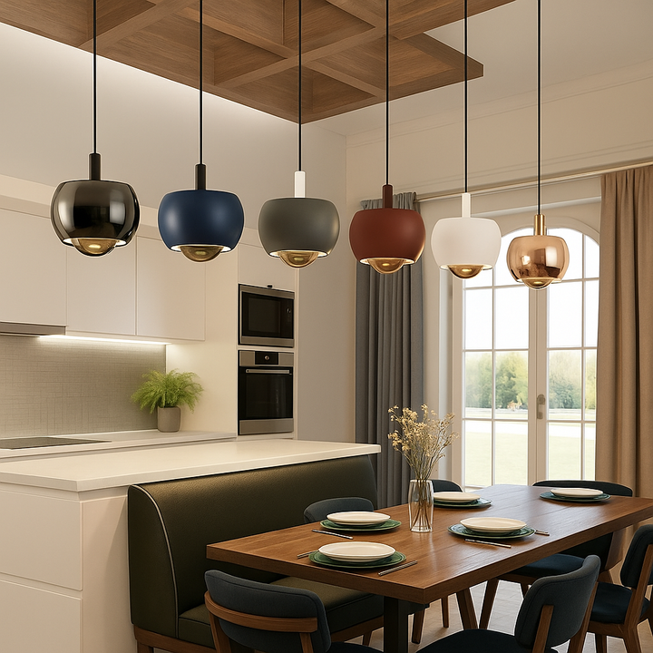 Minimalistisk pendellampe med LED-lys og elegant sirkulært design Skanto