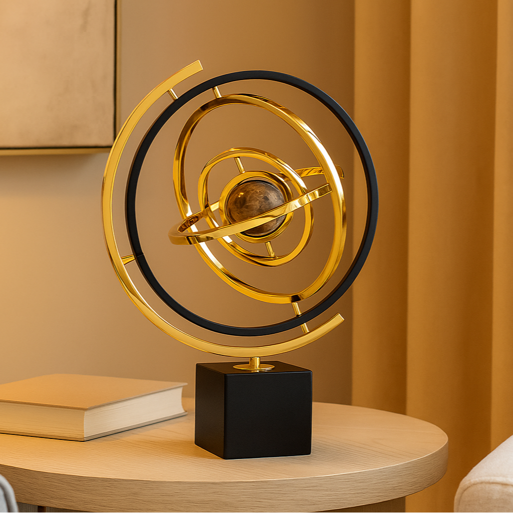 Håndlaget skulptur med marmorbase for elegant interiørdesign Skanto