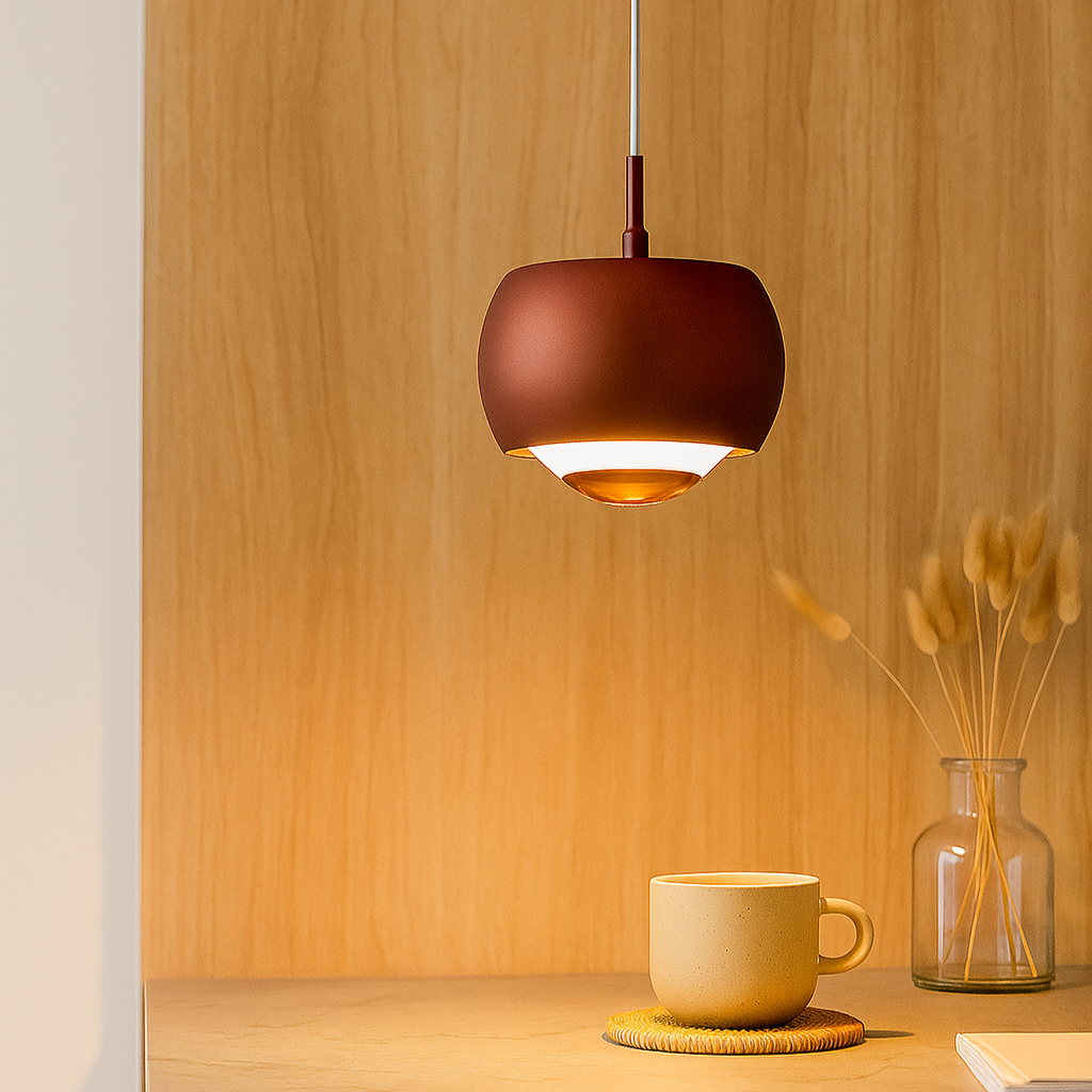 Minimalistisk pendellampe med LED-lys og elegant sirkulært design Skanto
