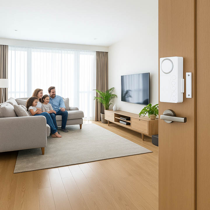 Umiddelbar varselmoduser – 108dB høy lyd Slank design – Enkel installasjon – Beskytt barn og hjemsikkerhet Skanto