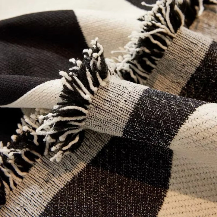 Skanto | Sjakkbrett Chic Fringet Sofa Deksel