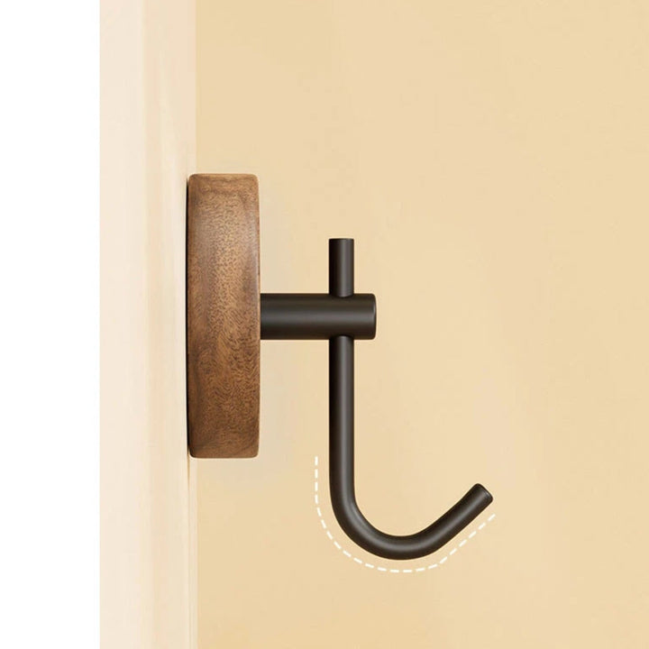 Schicker runder selbstklebender Wandhaken aus Holz