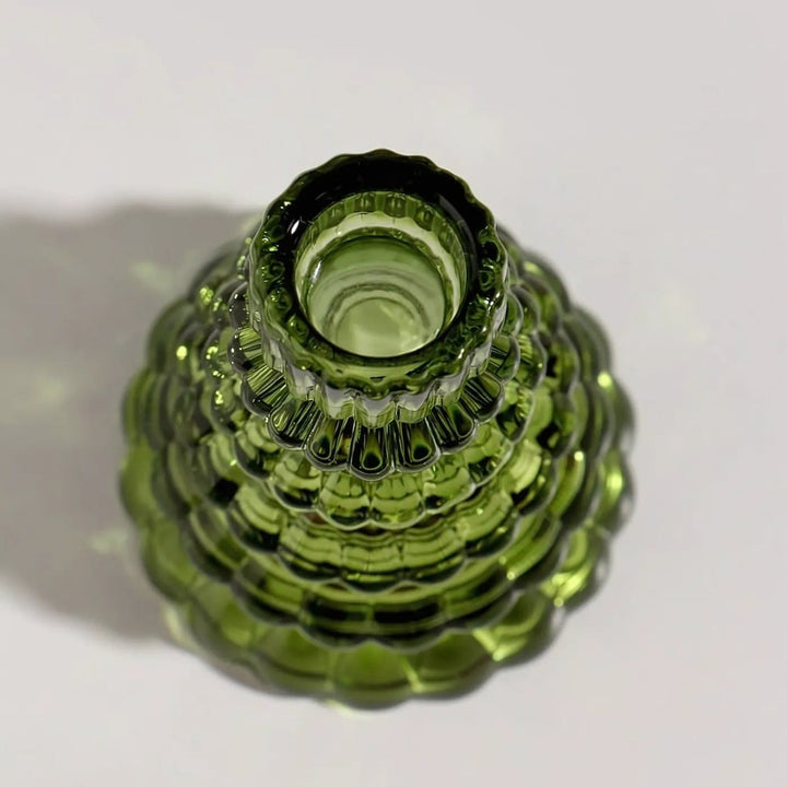 Skanto | Juletrær Glass Lysestake | 3-pk Sett