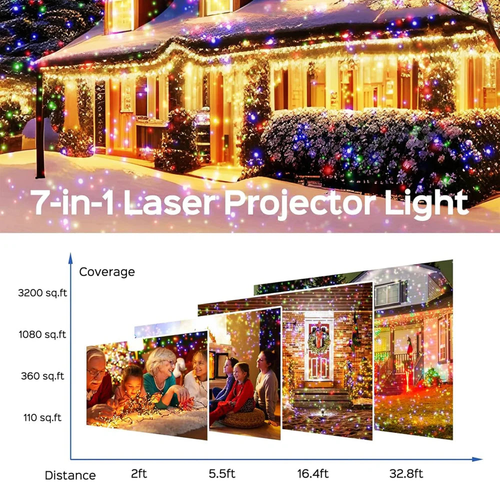Skanto | Julelys Prosjektor Utendørs Vanntett Laser Display