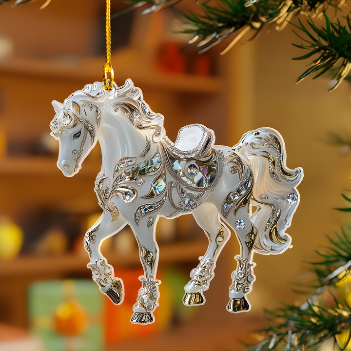 Skanto | Juleornament Hest Akryl Rhinestone Hengende Tre Dekor
