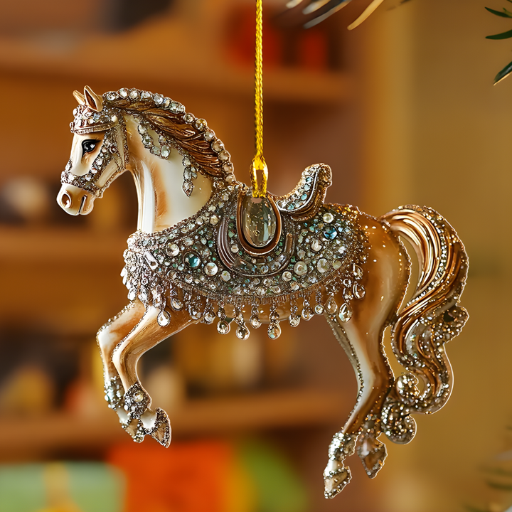 Skanto | Juleornament Hest Akryl Rhinestone Hengende Tre Dekor