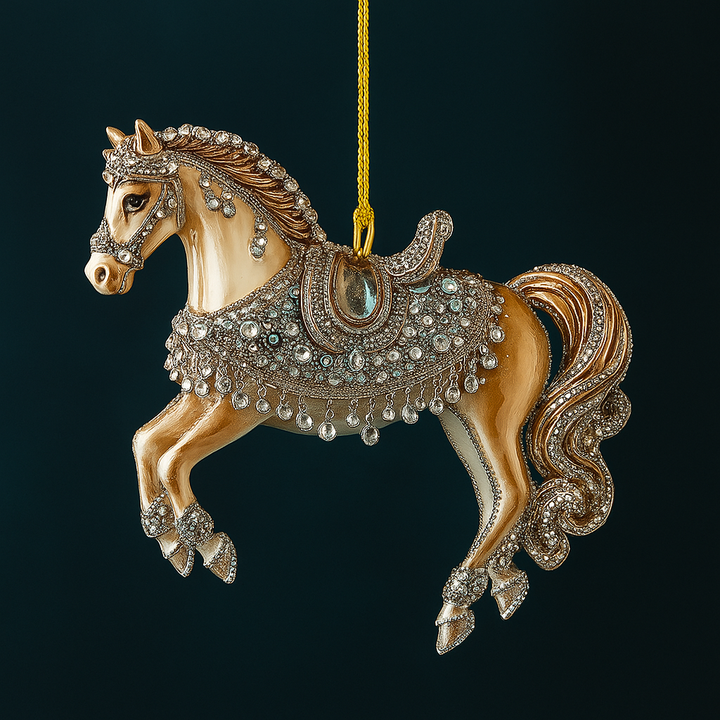 Skanto | Juleornament Hest Akryl Rhinestone Hengende Tre Dekor