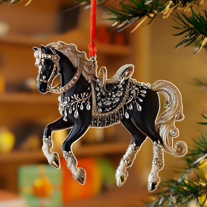 Skanto | Juleornament Hest Akryl Rhinestone Hengende Tre Dekor