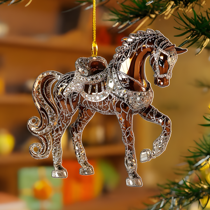 Skanto | Juleornament Hest Akryl Rhinestone Hengende Tre Dekor