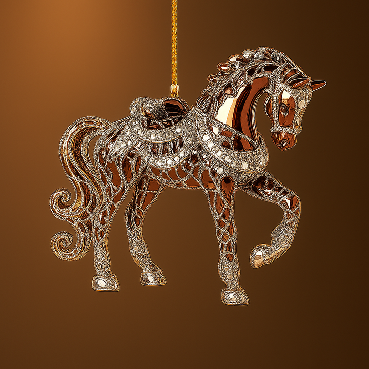 Skanto | Juleornament Hest Akryl Rhinestone Hengende Tre Dekor