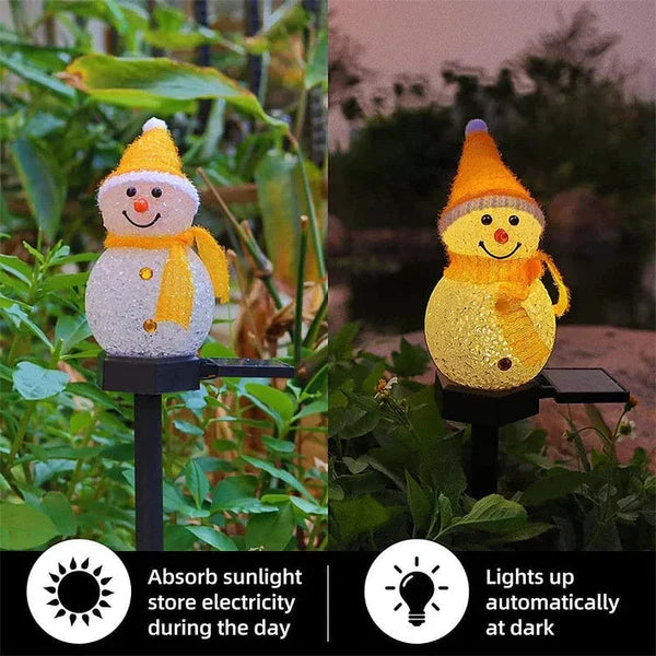 Solcel-drevet Snømann Lampe - SolarSnow | Skanto