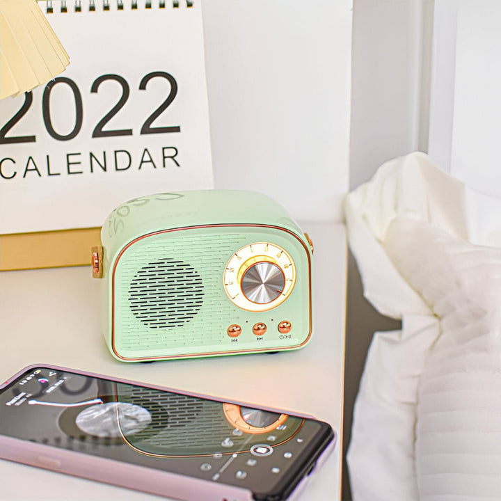 SoundRetro Bluetooth-høyttaler – Trådløs vintage-høyttaler med dyp lyd og retro design | Skanto