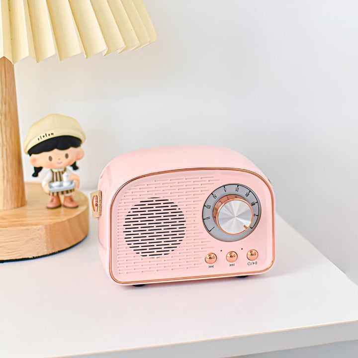 SoundRetro Bluetooth-høyttaler – Trådløs vintage-høyttaler med dyp lyd og retro design | Skanto