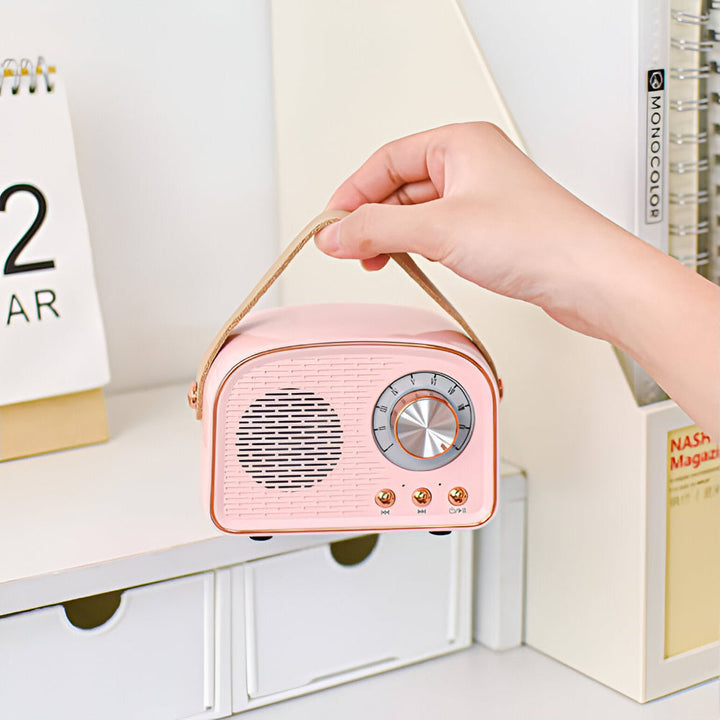 SoundRetro Bluetooth-høyttaler – Trådløs vintage-høyttaler med dyp lyd og retro design | Skanto