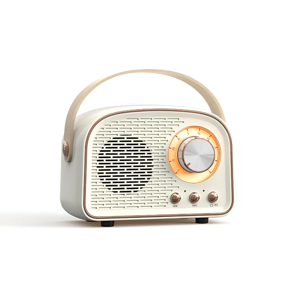 SoundRetro Bluetooth-høyttaler – Trådløs vintage-høyttaler med dyp lyd og retro design | Skanto