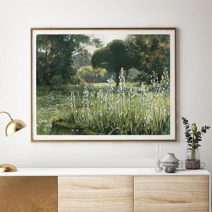 Klassiske vintage sommerlandskap fine kunst lerret utskrifter galleri veggkunst bilder for stue spisestue soverom kunst dekor | Skanto