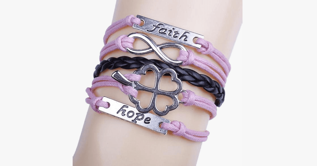 Skanto | Kløver Tro Håp Uendelig Armbånd