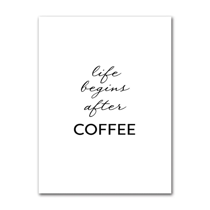 Kaffeekenner Veggkunst Fine Art Lerrettrykk Svart Hvit Kaffe Meny Plakat Bilder For Kjøkken Diner Kafé Kunst Dekor | Skanto