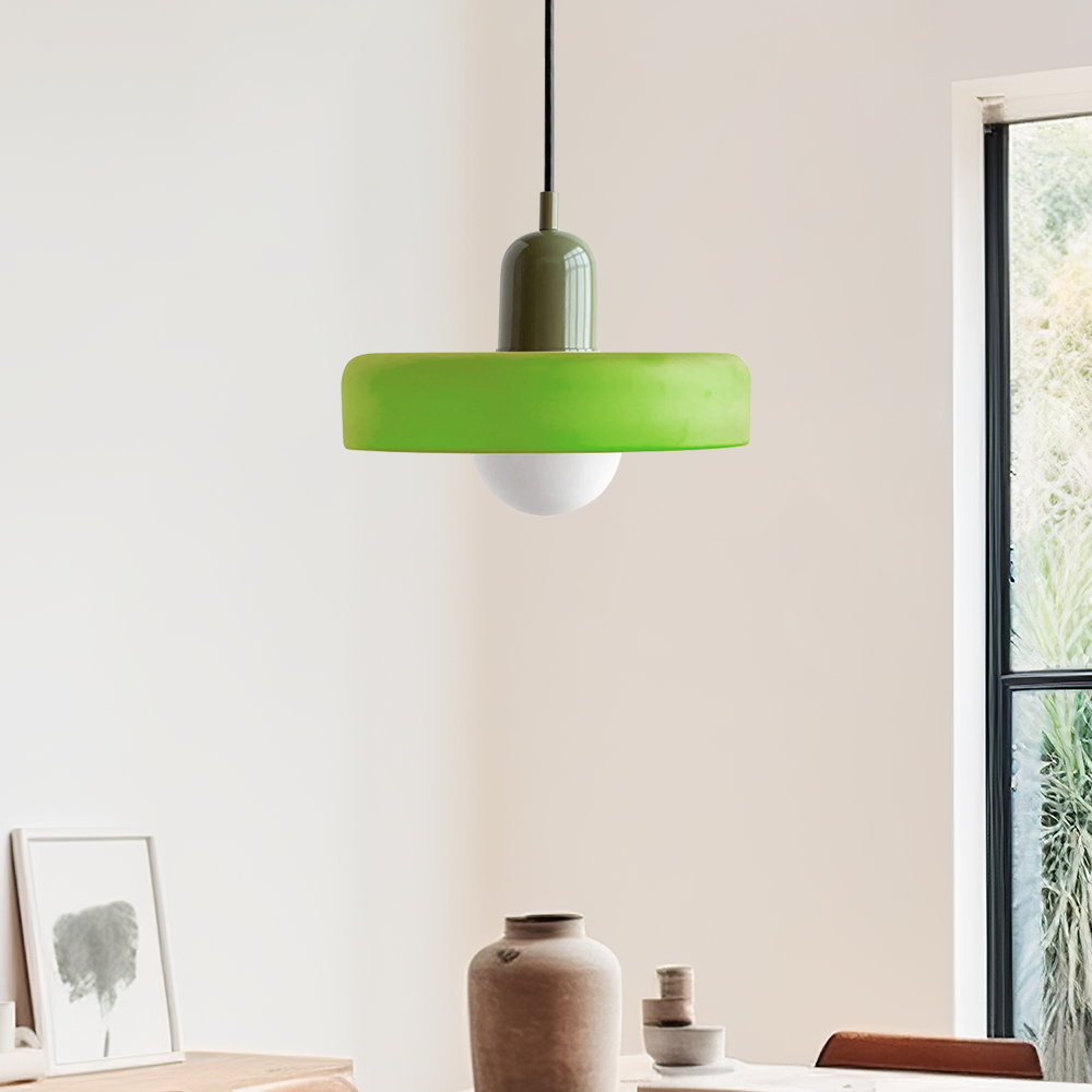 Skanto | Bauhaus Inspirert Fargerik Glass Pendellampe