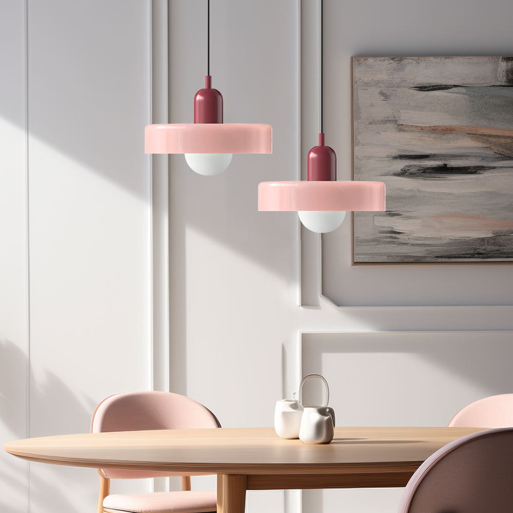 Bauhaus Fargerik Glass Pendelampe - Moderne Designlampe for Stue og Spisestue | Skanto
