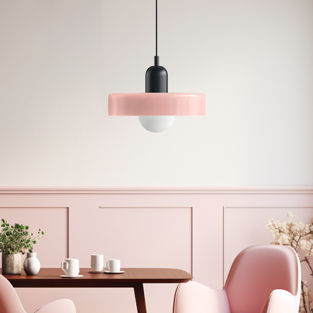 Fargerik Bauhaus-glass pendellampe – Moderne designlampe for stue og spisestue