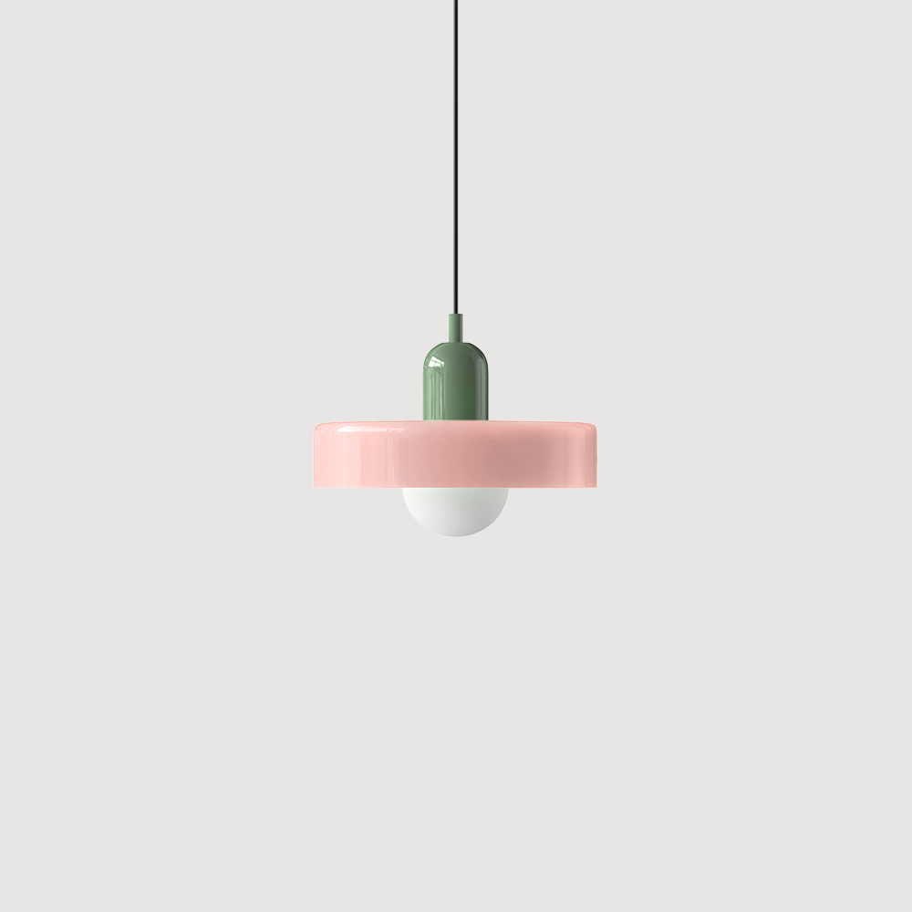 Fargerik Bauhaus-glass pendellampe – Moderne designlampe for stue og spisestue