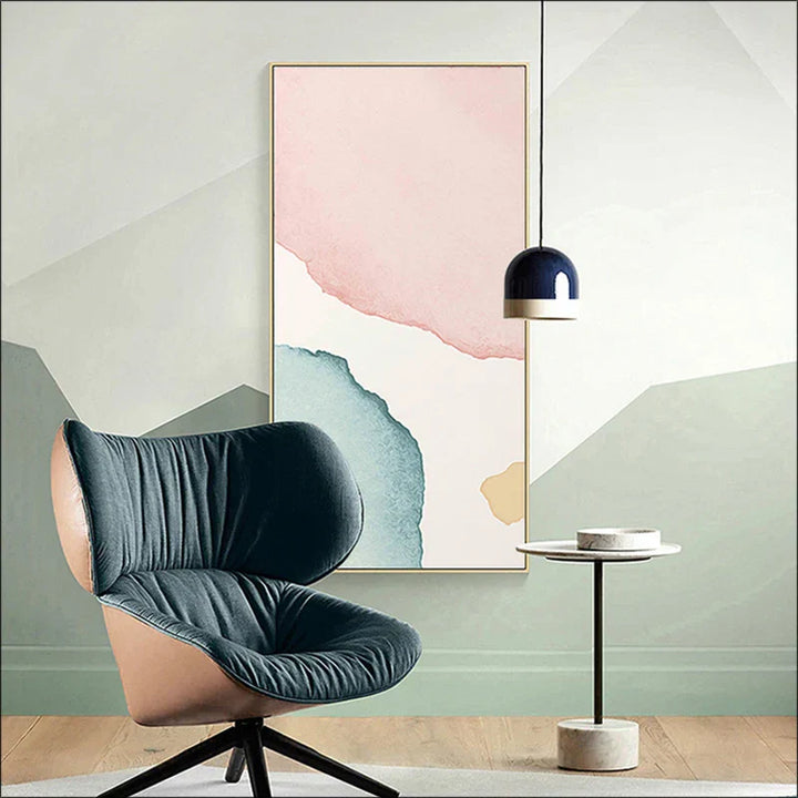 Fargerike pastellvannfarge-abstrakt veggkunst høykvalitets lerretstrykk bilder for moderne leilighet stue studio soverom kunstdekorasjon | Skanto