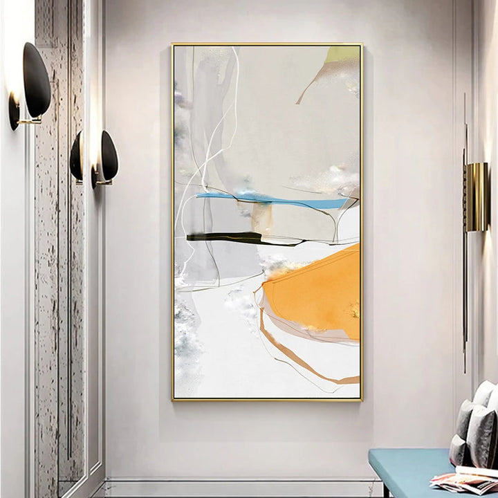 Fargerike skandinaviske abstrakte veggkunst Fine Art lerretsutskrifter Moderne bilder for leilighet stue foyer inngangsområde kunst dekor | Skanto