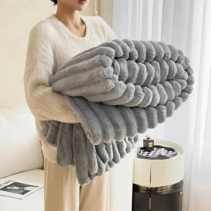 Skanto | CozyFleece Plysjteppe Mykt Varmt Slumreteppe