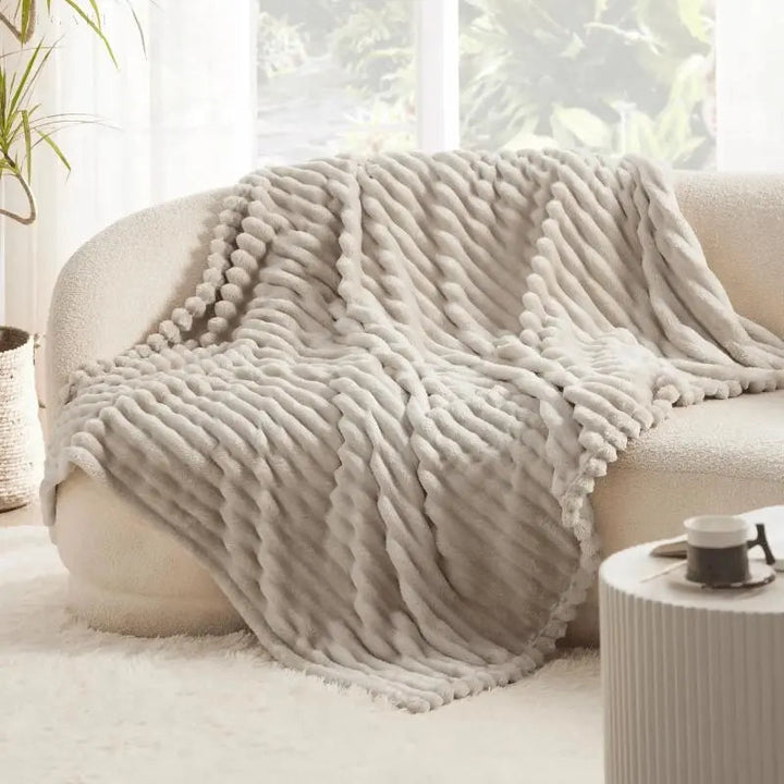 Skanto | CozyFleece Plysjteppe Mykt Varmt Slumreteppe