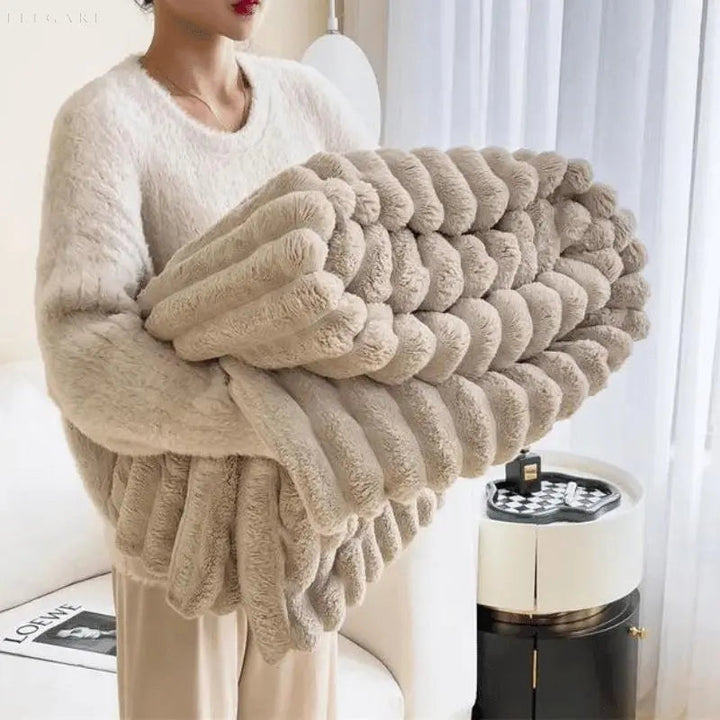 Skanto | CozyFleece Plysjteppe Mykt Varmt Slumreteppe